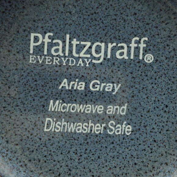 Pfaltzgraff Aria Gray Mugs Dark Slate Grey Large Handled Coffee Cups - Picture 5 of 9